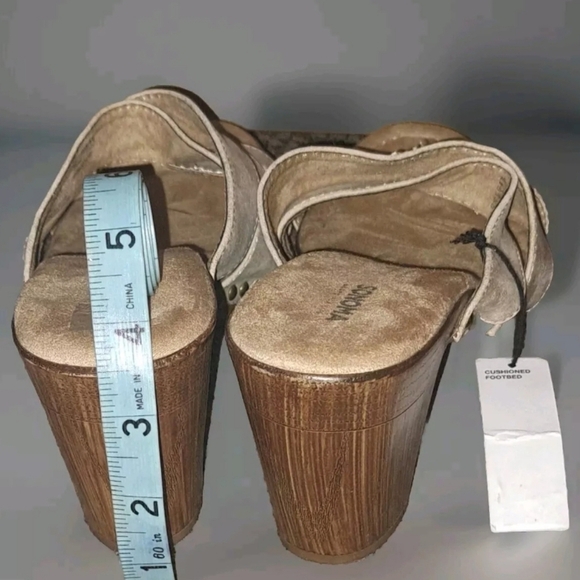 Sonoma Sneeva Taupe Size 11M Sandals Faux Leather Block Heel Mule NWT SB5#15 - Picture 4 of 5